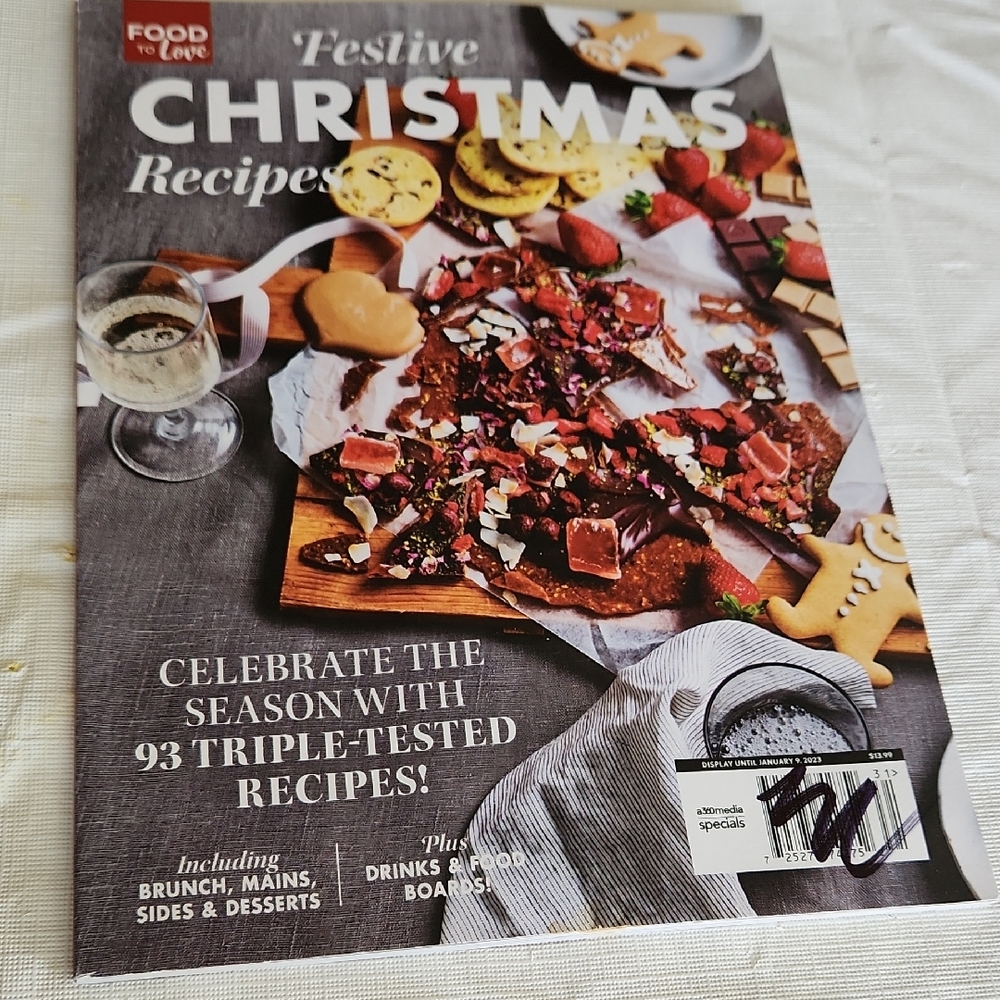 4/$15 Food To LOVE Festive Christmas Recipes Magazine 1/23